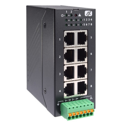 Axiomtek TEN300-0800-H 8-Port Store and Forward Unmanaged Gigabit Ethernet (10/100/1000TX) Switch